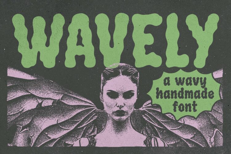 wavy handmade font