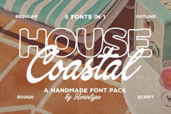 Coastal House a Handmade Font Pack